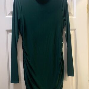 Elegant Dark Green Long Sleeve Dress